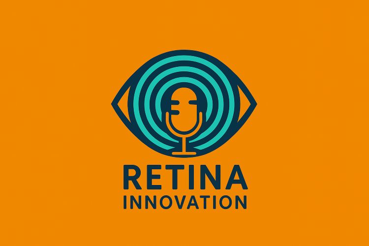 Das Bild zeigt das Logo für den Retina plus podcast RETINA INNOVATION, unter dem logo steht der text RETINA INNOVATION.
